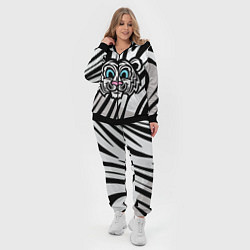 Женский 3D-костюм Забавный Белый тигр, цвет: 3D-черный — фото 2