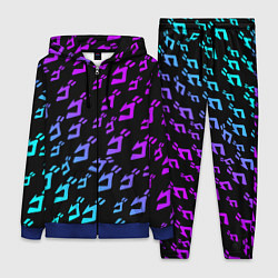Женский 3D-костюм JOJOS BIZARRE ADVENTURE NEON PATTERN НЕОН УЗОР, цвет: 3D-синий