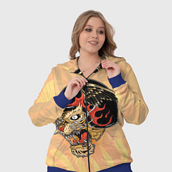 Женский 3D-костюм Тигр байкер, цвет: 3D-синий — фото 2