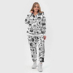 Женский 3D-костюм THE WITCHER LOGOBOMBING ЧЁРНО БЕЛЫЙ ВЕДЬМАК ПАТТЕР, цвет: 3D-белый — фото 2