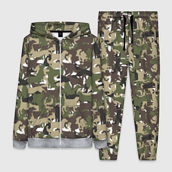 Женский 3D-костюм Камуфляж из Собак Camouflage, цвет: 3D-меланж