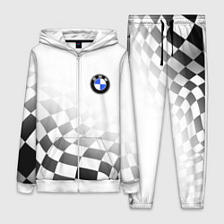 Женский 3D-костюм BMW, БМВ СПОРТ, ФИНИШНЫЙ ФЛАГ, цвет: 3D-белый