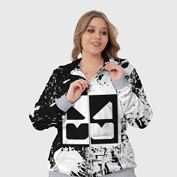 Женский 3D-костюм GEOMETRY DASH BLACK & WHITE SMILE, цвет: 3D-меланж — фото 2