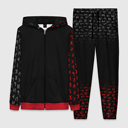 Женский 3D-костюм СЛАВЯНСКАЯ СИМВОЛИКА, МЕТАЛЛИЧЕСКИЕ РУНЫ, цвет: 3D-красный