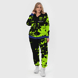 Женский 3D-костюм Monster Energy green, цвет: 3D-синий — фото 2