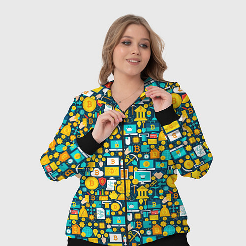 Женский костюм Трейдер Криптовалют / 3D-Черный – фото 3