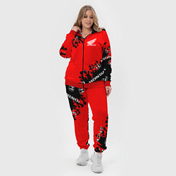 Женский 3D-костюм Honda нарисованный огонь, цвет: 3D-красный — фото 2