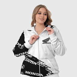 Женский 3D-костюм Honda sport pattern, цвет: 3D-белый — фото 2
