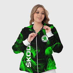 Женский 3D-костюм Skoda: Green Smoke, цвет: 3D-белый — фото 2
