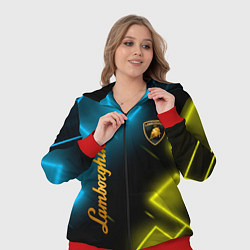 Женский 3D-костюм Lamborghini - Неоновые фигуры, цвет: 3D-красный — фото 2