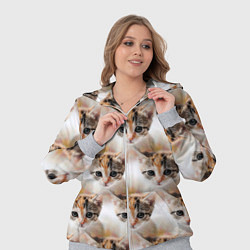 Женский 3D-костюм Маленький котенок паттерн, цвет: 3D-меланж — фото 2