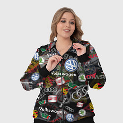 Женский 3D-костюм Volkswagen Group AUDI VW SEAT PORSCHE SKODA, цвет: 3D-черный — фото 2
