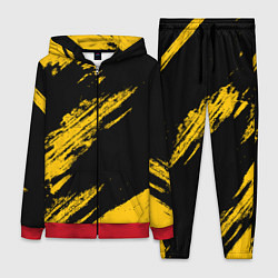 Женский 3D-костюм BLACK AND YELLOW GRUNGE ГРАНЖ, цвет: 3D-красный
