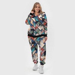 Женский 3D-костюм Herringbone 3D Вышивка Ёлочка, цвет: 3D-черный — фото 2