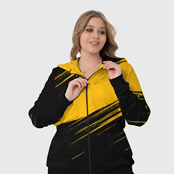 Женский 3D-костюм Black and yellow grunge, цвет: 3D-черный — фото 2