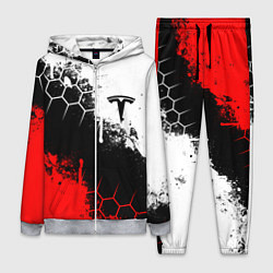 Женский 3D-костюм ТЕСЛА TESLA ЭЛЕКТРОМОБИЛИ, цвет: 3D-меланж