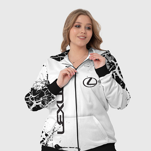 Женский костюм Lexus texture Трещины / 3D-Черный – фото 3