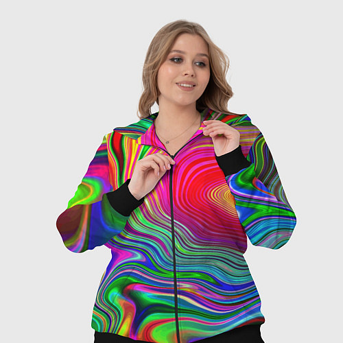 Женский костюм Expressive pattern Neon / 3D-Черный – фото 3