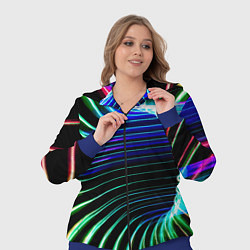 Женский 3D-костюм Portal Fashion pattern Neon, цвет: 3D-синий — фото 2