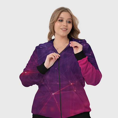 Женский костюм Абстрактные взаимосвязанные линии / 3D-Черный – фото 3