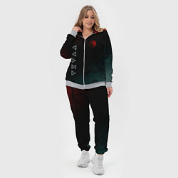 Женский 3D-костюм The witcher Волк Черные Молнии, цвет: 3D-меланж — фото 2