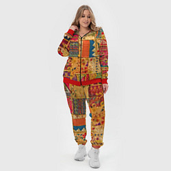 Женский 3D-костюм Пэчворк Лоскутное одеяло Patchwork Quilt, цвет: 3D-красный — фото 2