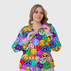 Женский 3D-костюм Sticker bombing смайлы маленькие, цвет: 3D-меланж — фото 2
