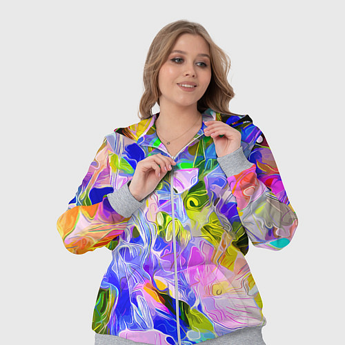 Женский костюм Красочный цветочный узор Весна - Лето 2023 Colorfu / 3D-Меланж – фото 3