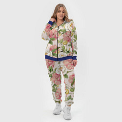 Женский 3D-костюм Цветы Английские Розы, цвет: 3D-синий — фото 2