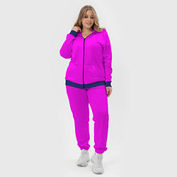 Женский 3D-костюм Однотонный розовый неоновый Пион, цвет: 3D-синий — фото 2