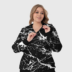 Женский 3D-костюм Текстура чёрного мрамора Texture of black marble, цвет: 3D-черный — фото 2