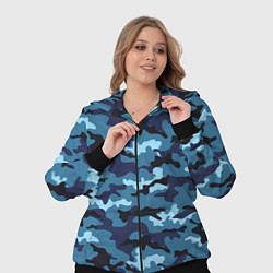 Женский 3D-костюм Камуфляж Тёмно-Синий Camouflage Dark-Blue, цвет: 3D-черный — фото 2