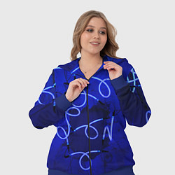 Женский 3D-костюм Неоновые закрученные фонари - Синий, цвет: 3D-синий — фото 2