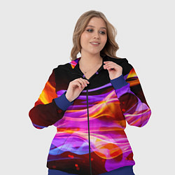 Женский 3D-костюм Abstract colorful waves, цвет: 3D-синий — фото 2