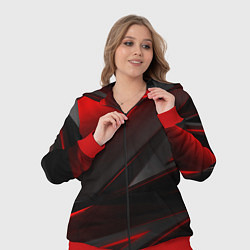 Женский 3D-костюм Red and Black Geometry, цвет: 3D-красный — фото 2