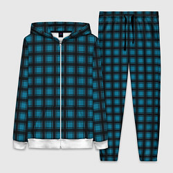 Женский костюм Black and blue plaid