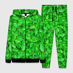 Женский 3D-костюм Зелёные листья - текстура, цвет: 3D-черный