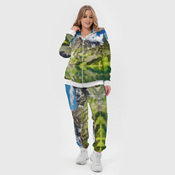 Женский 3D-костюм Живописное горное озеро, цвет: 3D-белый — фото 2