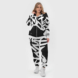 Женский 3D-костюм Иероглифы в стиле граффити, цвет: 3D-белый — фото 2
