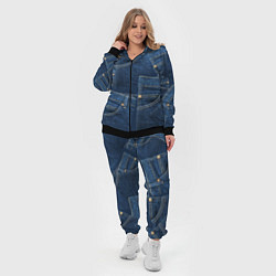 Женский 3D-костюм Джинсовка jeans, цвет: 3D-черный — фото 2