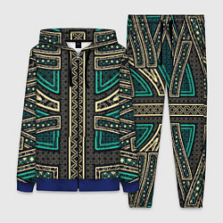 Женский 3D-костюм Узоры кольчуга, цвет: 3D-синий