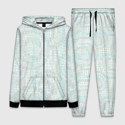 Женский 3D-костюм Круги на клетчатом серо-белом фоне, цвет: 3D-черный