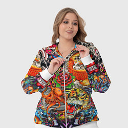 Женский 3D-костюм Красочная иллюстрация, цвет: 3D-белый — фото 2