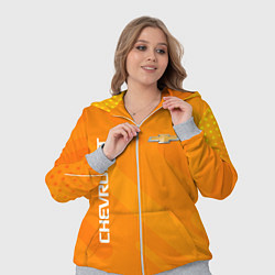 Женский 3D-костюм Chevrolet Абстракция жёлтая, цвет: 3D-меланж — фото 2