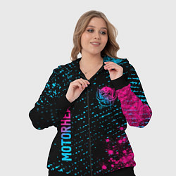 Женский 3D-костюм Motorhead - neon gradient: надпись, символ, цвет: 3D-черный — фото 2