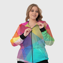 Женский 3D-костюм Нежный разноцветный фон, цвет: 3D-черный — фото 2
