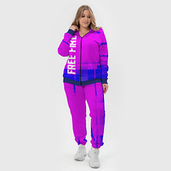 Женский 3D-костюм Free Fire glitch text effect: по-вертикали, цвет: 3D-синий — фото 2