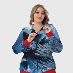 Женский 3D-костюм Морозный узор на стекле, цвет: 3D-красный — фото 2