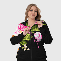 Женский 3D-костюм Букет цветов, цвет: 3D-черный — фото 2