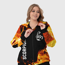 Женский 3D-костюм Scorpions и пылающий огонь, цвет: 3D-черный — фото 2